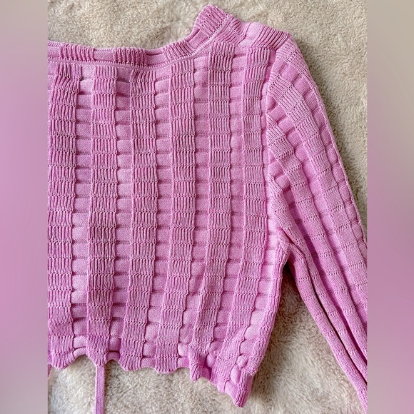 Urban Outfitters Sweater Set Tied Cardigan and Tank Top Lilac Pink Size M - Picture 8 of 11
